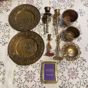 Vintage Solid Brass Lot of 10 pieces